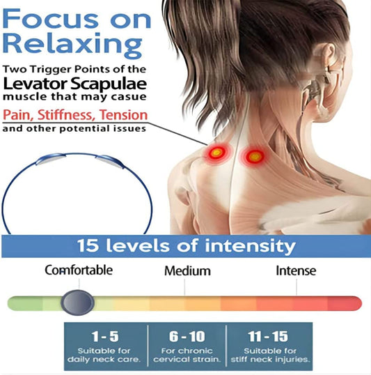 Portable Lymphatic Relief Neck Massager Sleep Massag Smart Cervical Neck Massager with Heat