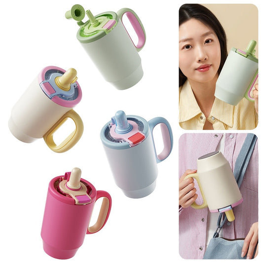 Travel Kettle Straw Insulated Cup Large Capacity 680ml