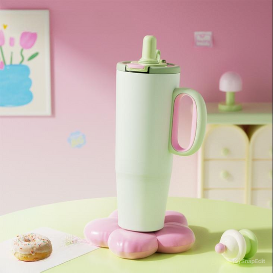 Travel Kettle Straw Insulated Cup Large Capacity 1200ml